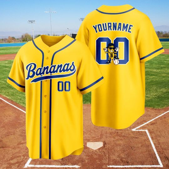 Discover Personalized Bananas Team Baseball Jersey, Funny Bananas Jersey, Let's Go Bananas Jersey, Custom Team Name Number, Gift For Savannah Fan