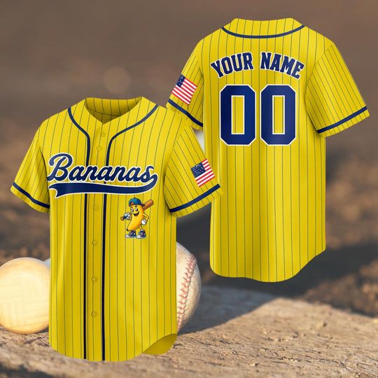 Discover Personalized Bananas Team Baseball Jersey, Funny Bananas Jersey, Let's Go Bananas Jersey, Custom Team Name Number, Gift For Savannah Fan