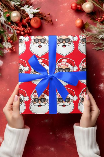 Discover Buffalo Bills Football Christmas Wrapping Paper, Holiday Gift Wrap, Sports Team Fan Decor, Festive Xmas Gift Wrap, Football Themed