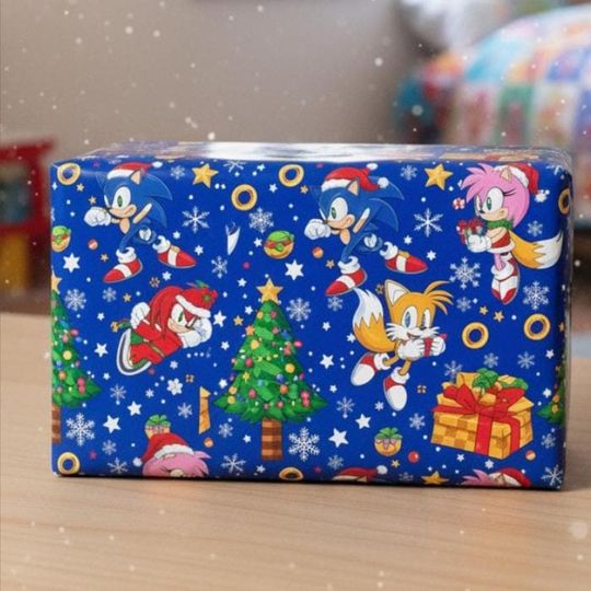 Discover Sonic Christmas Gift Wrap: Festive Holiday Wrapping Paper