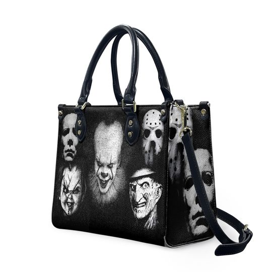 Halloween Leather Handbag, Horror Leather Bag