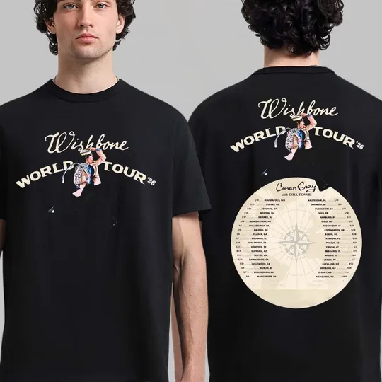 Conan Gray Wishbone World Tour 2026 Two Sided T-Shirt