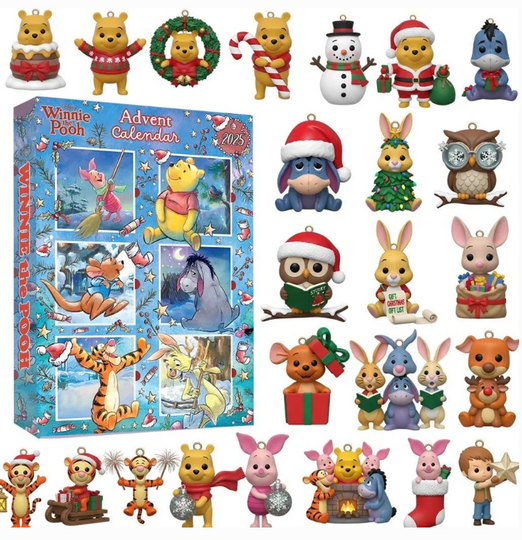 Discover Winnie the Pooh Acrylic Advent Calendar Blind Box for Home Decor