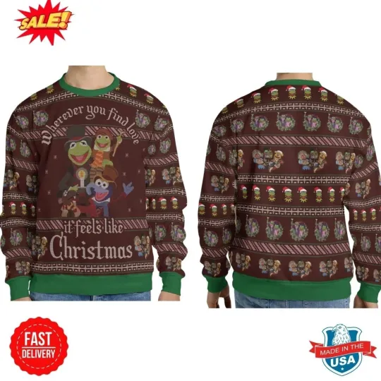 Feel Like Christmas The Muppets Ugly Christmas Sweater Christmas Gift