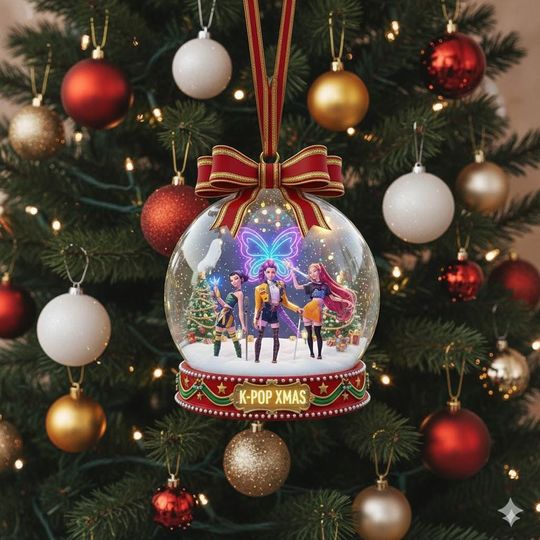 Personalized Kpop Demon Hunters Ornament, Huntrix Christmas Ornament, Rumi Zoey Mira KPDH Christmas Ornament, Kpop Fan Gift, Christmas Decor