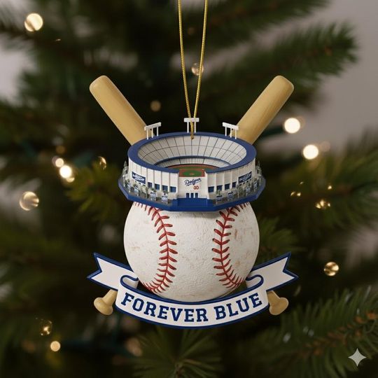 Los Angeles Baseball World Champions Ornament, Dodgers World Series Champs Ornament, Dodgers Champion 2025 Ornament, Baseball Fan Gift