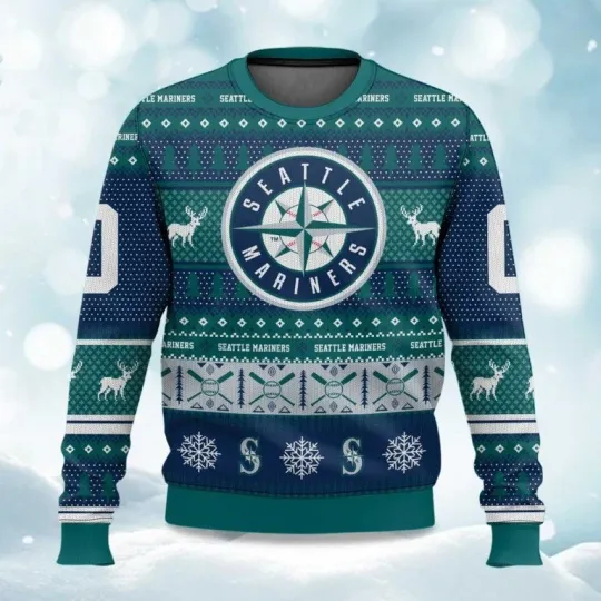 Discover Mariners Baseball Personalized Ugly Sweater