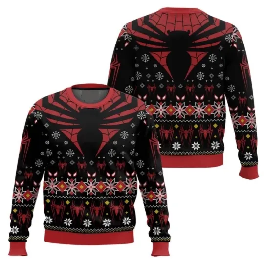 Discover Dark Spiderman Ugly Christmas Sweater