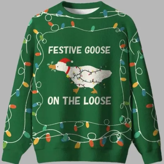 Discover Festive Goose Escape Ugly Christmas Sweater