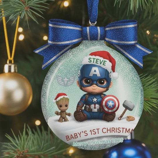 Discover Personalized Doctor Strange Baby's 1st Christmas Ornament, Custom Name Stephen Marvel Keepsake