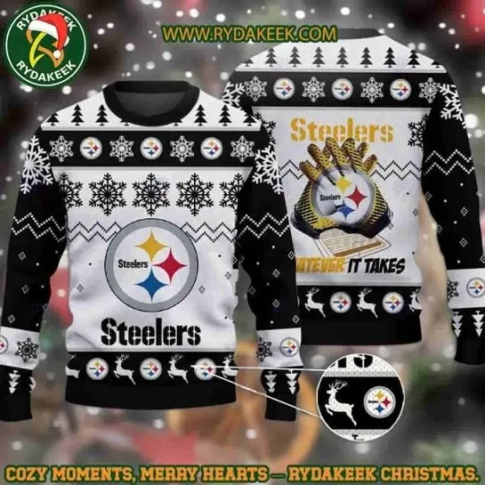 Discover football Pittsburgh Steeler Whatever It Takes Christmas Ugly Sweater All Sizes