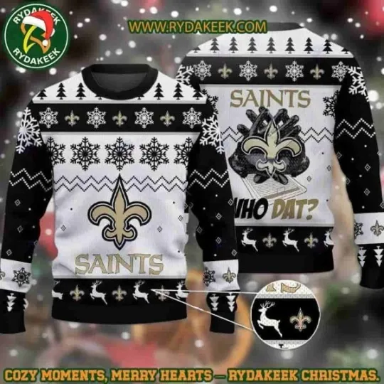 New Orleans Saints Who Dat Christmas Ugly Sweater – All Sizes