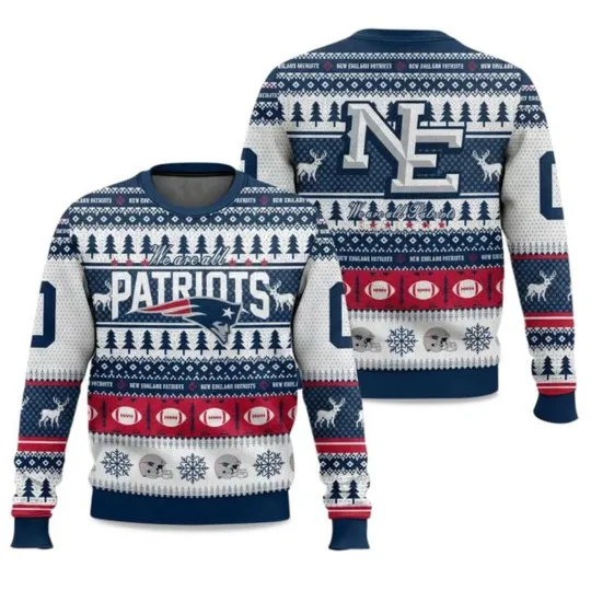Discover Patriots Rivalries We Are All Patriots 2025 Christmas Ugly Sweater