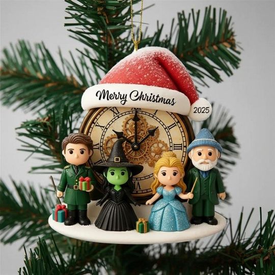 Wicked Musical Christmas Ornament, Elphaba and Glinda Holiday Gift