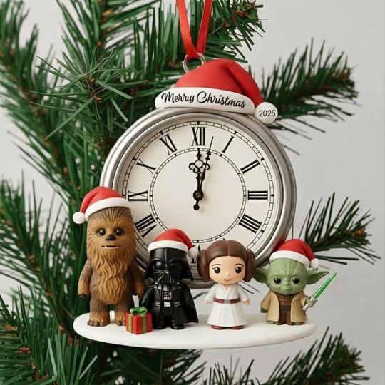 Star Wars Christmas Crew Ornament 2025, Sci-Fi Holiday Gift, Star Wars Holiday Decor