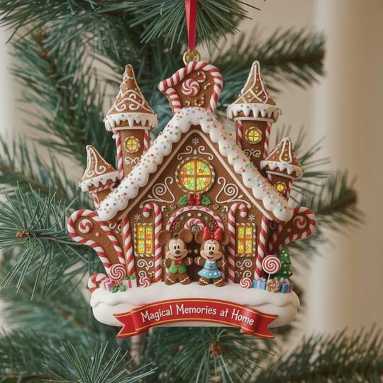 Discover New Home Gingerbread Acrylic Ornament, New House Christmas Ornament 2025