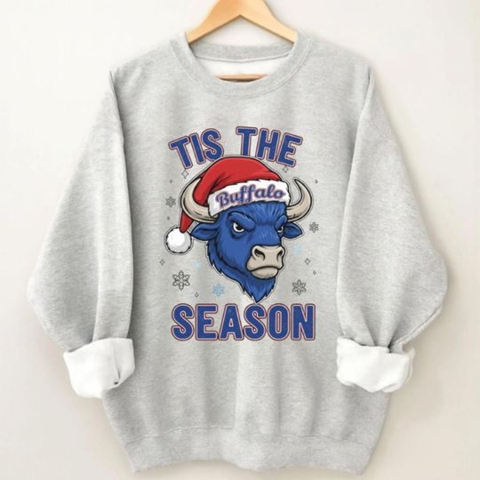 Discover Buffalo Football Santa Sweatshirt, Funny Game Day Christmas Crewneck