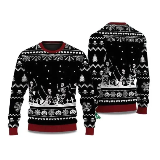 Discover 2025 Christmas Skull Ugly Sweater -  Christmas Gift for Men, Women