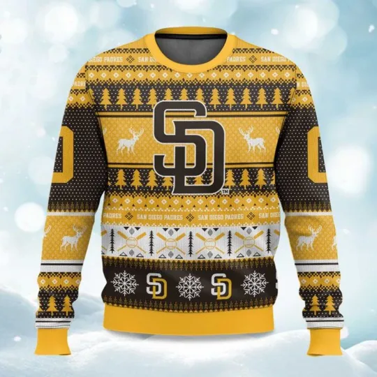 Discover 2025 Christmas Padres Baseball Personalized Ugly Sweater -  Christmas Gift