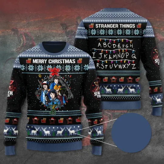 Discover Strangger /Thing Merry Christmast 2025 Ugly Sweater Fullsize Xs-5Xl