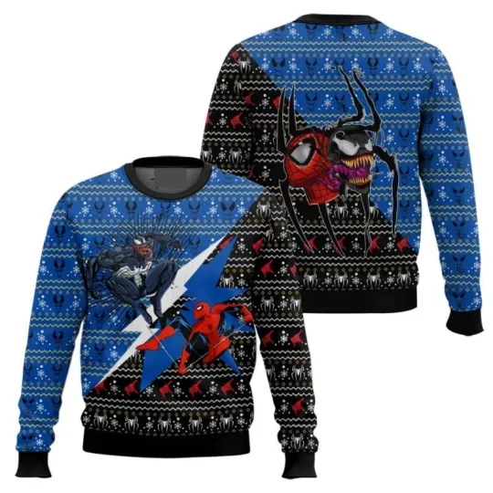 Spiderman Vs Venom Ugly Christmas Sweater