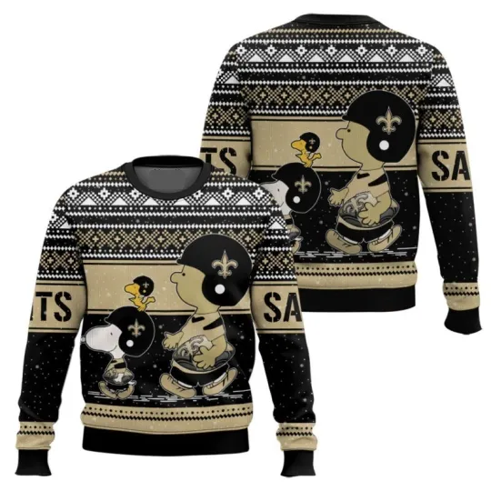 Discover Snoopy And Charlie Brown New Orlean Saint Ugly Sweater
