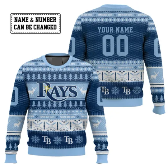 Discover Tampa Bay Ray Unisex Ugly Sweater Custom Name And Number