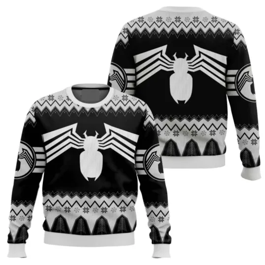 White Spider Man Into The Spiderverse Ugly Sweater