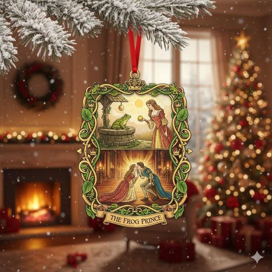 Discover The Frog Prince Christmas Acrylic Ornament, FairyTales Christmas Keepsake, Vintage Princess Home Decor