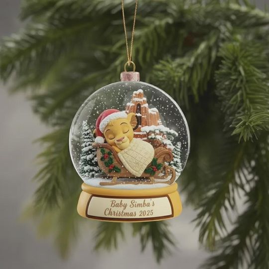 Discover Personalized Simba Christmas Ornament, Custom Disney Christmas Ornament, The Lion King Ball Acrylic Ornament, Disney Christmas Keepsake