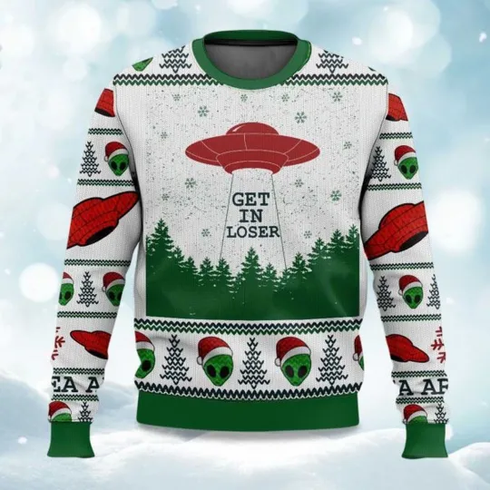 Discover Get In Loser Area Ugly Christmas Sweater, Christmas Gift For Men, Women