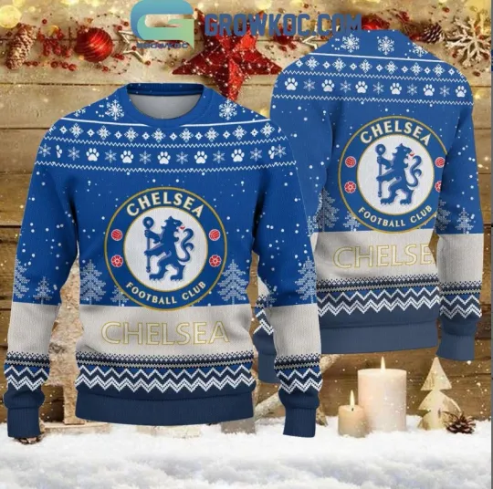 Discover The Blues Inspired England Football Ugly Christmas Sweater Holiday Pullover