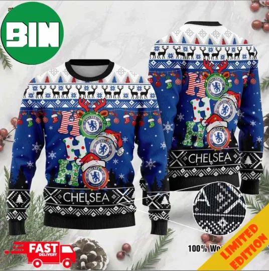 Discover Ho Ho Ho Ugly Christmas Sweater Inspired by The Blues Football Team