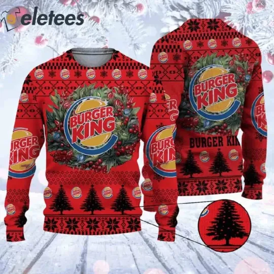 Burger King 3D Ugly Christmas Sweater