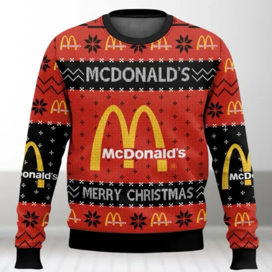 Discover Mcdonald Ugly Christmas Sweater, Fast Food Christmas Ugly Sweater