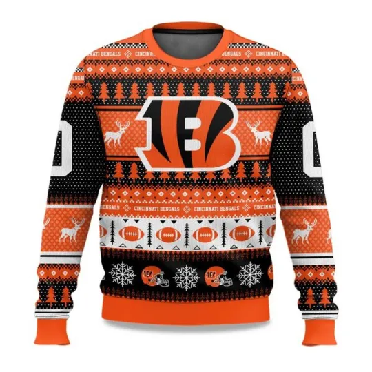 Discover Personalized Christmas Bengals Ugly Sweater, Christmas Gift For Men, Women