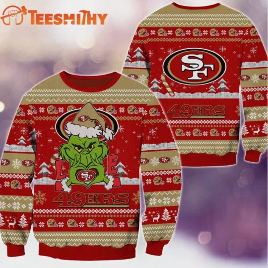 Discover San Fran Football funny character Ugly Christmas Sweater Limited Holiday Pullover 2025