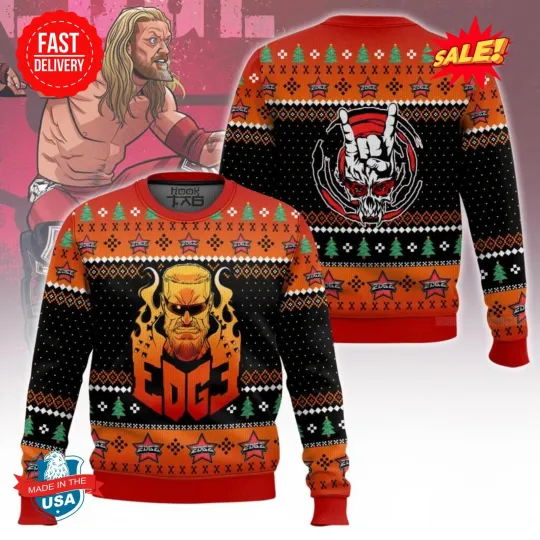 Discover Adam Copeland Edge Wrestling Entertainment Ugly Christmas Sweater