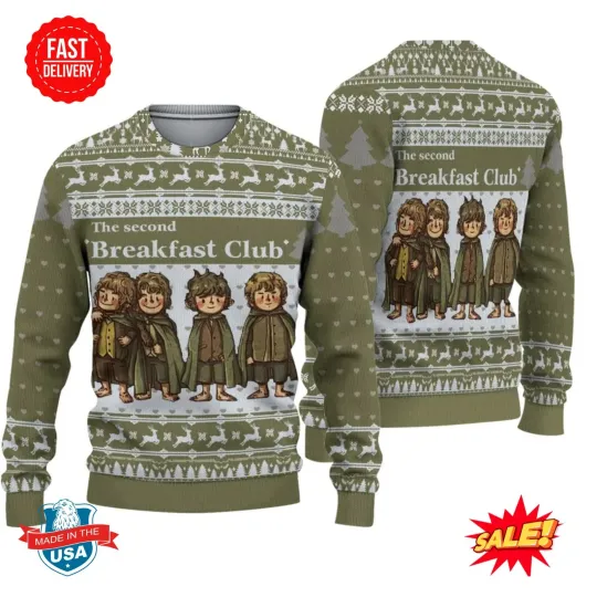 Discover The Second Breakfast Club LOTR  Ugly Sweater
