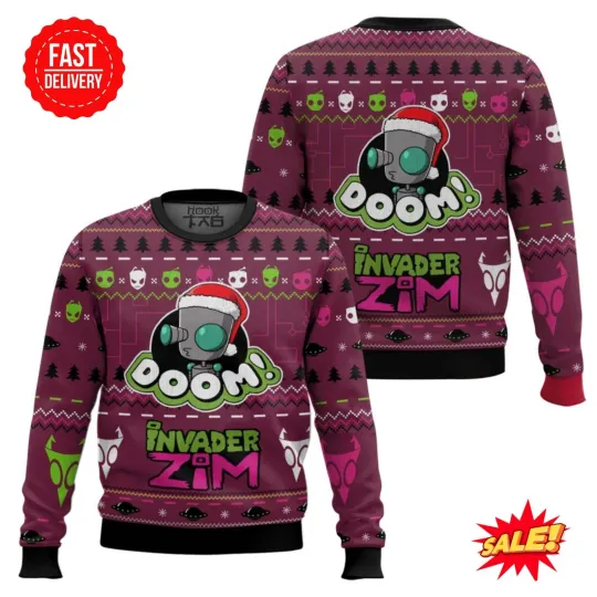 Dooom! Invader Zim Ugly Christmas Sweater