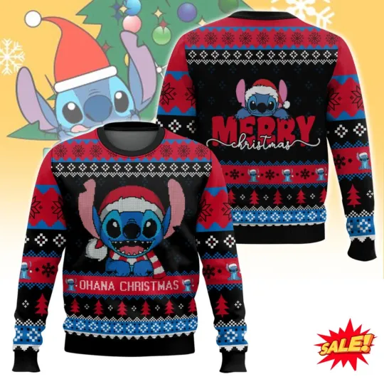 Discover Ohana Christmas Lilo And Stitch Ugly Christmas Sweater