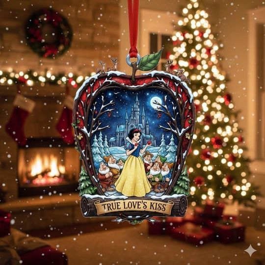 Discover Disney Christmas Acrylic Ornament, Snow White & The Seven Dwarfs Christmas Keepsake, Snow White Holiday Decor, Disney Princess Gift