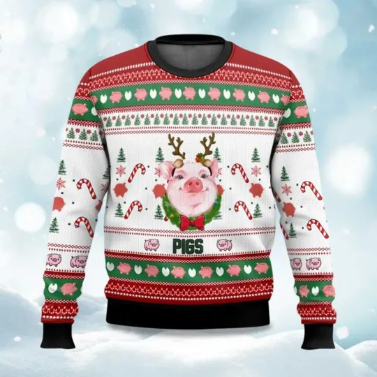 Discover Cute Pig Ugly Christmas Sweater, Christmas Gift For Men, Women