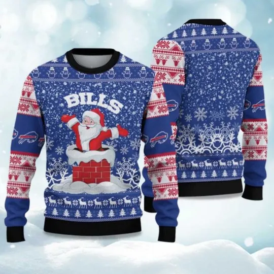 Discover Bills Funny Santa Christmas Ugly Sweater, Christmas Gift For Men, Women