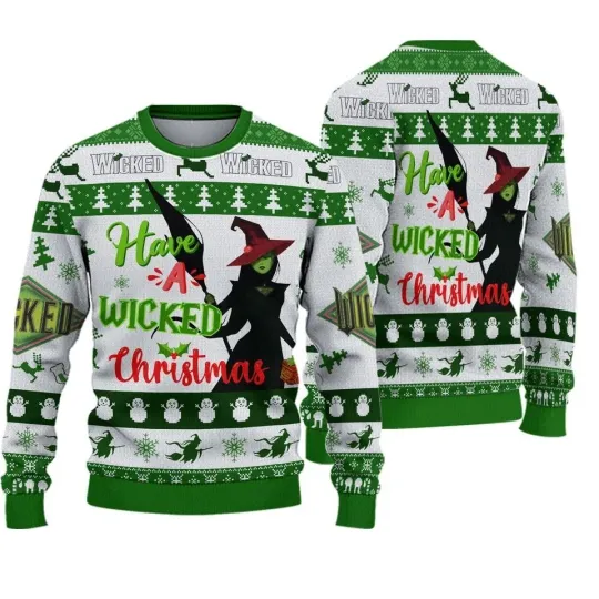 Wicked Movie Musical Ugly Christmas Sweater