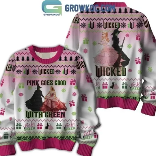Discover Wicked Pink Goes Good With Green Ugly Sweater, Gift For Fans