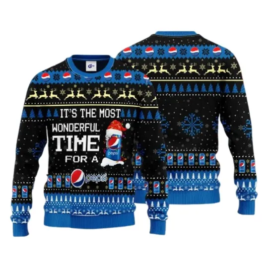 It Is The Most Wonderful Time For A Pepsi Ugly Christmas Sweater