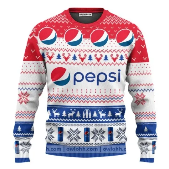 I Love Pepsi 3d Ugly Sweater Christmas Ugly Wool Sweater Christmas Funny Knit Un