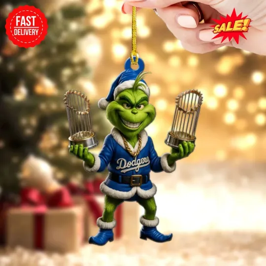 Discover The funny character x Los Angeles Dodger Acrylic Ornament Gift For Christmas