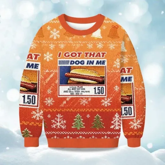 I Got That Dog In Me Christmas Ugly Sweater, Funny Holiday Party Jumper 2025